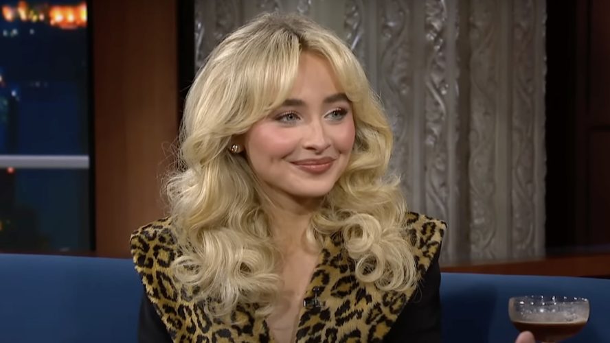 See A Startled Sabrina Carpenter Realize She Can Curse On The Late Show With Stephen Colbert: ‘Do You Not F—k With The Nog?’