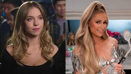Sydney Sweeney Looks Confectionery In Sweet Ombré Mini With Paris Hilton