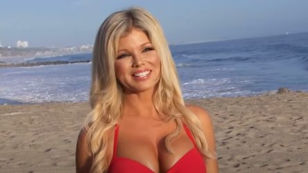 Donna D’Errico’s Rocking A Gold Bikini This Summer Instead Of Baywatch Red: ‘Mermaid Season’