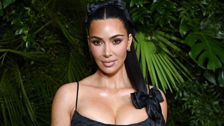 Kim Kardashian Rocked A Sweet Little Black Corset Dress To The Oscars Pre-Party, But I’m Not So Sure About The Sheer Bottom