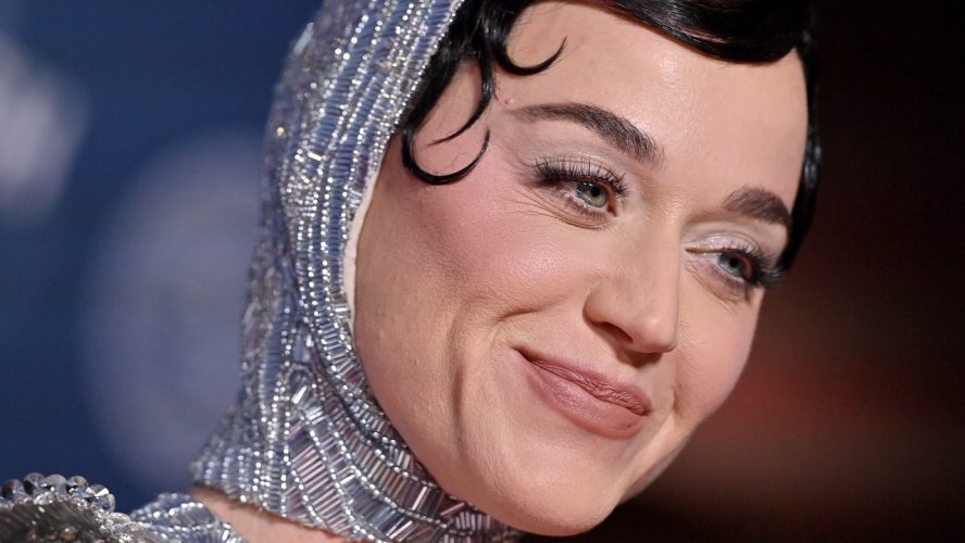 Katy Perry Just Took The Sequined Look To The Next Level With A Hooded Dress (And Honestly How Does It Stay On?)
