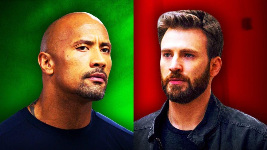 First Look at Chris Evans & Dwayne Johnson In New Christmas Movie 'Red One' (Photos)