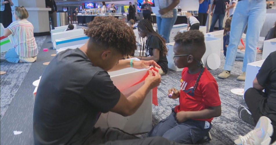 New England Revolution welcome pediatric cancer patients to movie night at Gillette Stadium