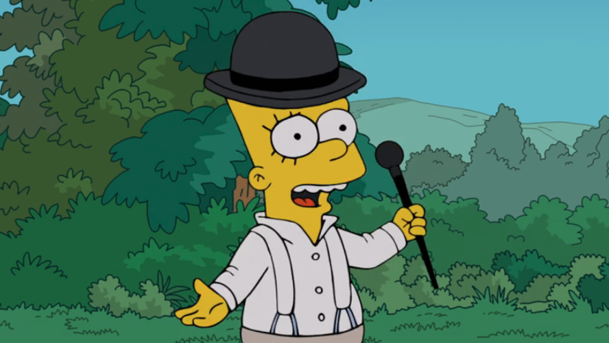 Yes, Bart Is Wearing A Clockwork Orange Halloween Costume In New Disney+ Short, And It’s A Reference To The Original Series