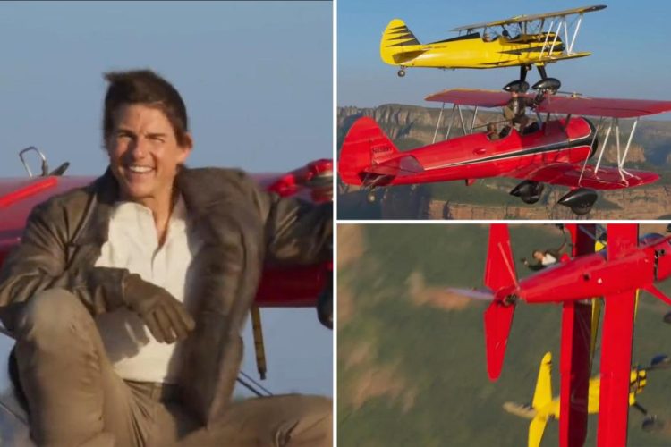 Tom Cruise promotes new 'Mission Impossible' movie with insane stunt