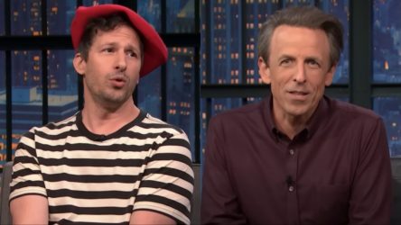 Andy Samberg And Seth Meyers Did A Weekend Update Sketch About That Well-Endowed Olympian On The Late Show, And I’m Howling