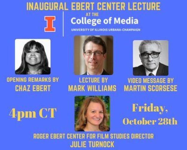 Ebert Center Launched at University of Illinois with Lecture on Friday, October 28, in Champaign-Urbana